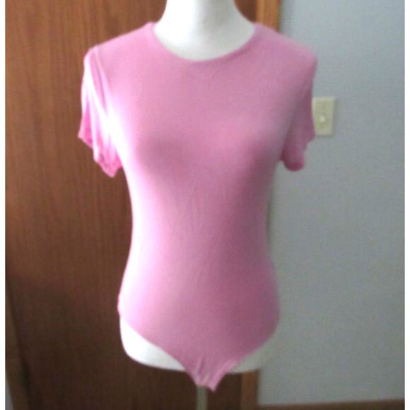 Double Zero Pink T-Shirt Bodysuit (Size L) -New Without Tags - Picture 1 of 3